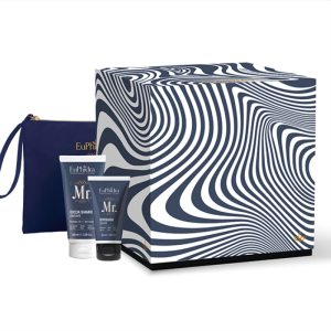 Euphidra cofanetto di natale viaggiare senza meta - mr. doccia shampoo idratante 100 ml  + mr. dopo barba lenitivo 50 ml + beauty travel