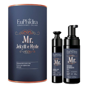 Euphidra cofanetto mr jekyll e hyde 1 schiuma detergente viso 175 ml + 1 shampoo balsamo 50 ml