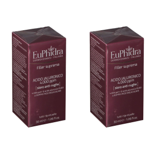 Acquista Online euphidra filler suprema acido jaluronico 4.000 ppm 2x30 ml concentrato e Cerca l'offerta più bassa