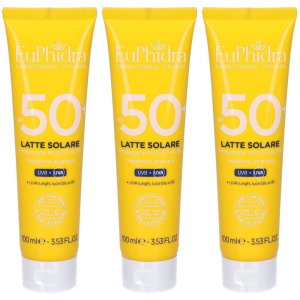 Acquista Online euphidra travelsize latte solare spf 50+ 3x100 ml e Cerca l'offerta più bassa