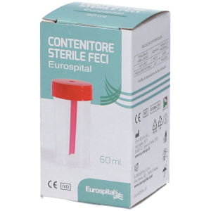 Eurospital contenitore sterile feci da 60 ml