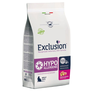 Acquista Online exclusion gatto diet hypoallergenic adulto maiale & patate 300 gr e Cerca l'offerta più bassa