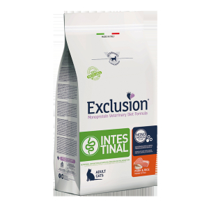 Exclusion monoprotein veterinary diet formula intestinal maiale/riso per gatti adulti sacco 300g