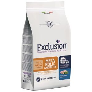 Acquista Online exclusion monoprotein veterinary diet formula metabolic/mobility crocchette maiale e fibre taglia small sacco 7kg dorado e Cerca l'offerta più bassa