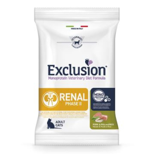 Acquista Online exclusion monoprotein veterinary diet formula renal phase ii pork & pea and rice cibo umido per gatti 85g e Cerca l'offerta più bassa