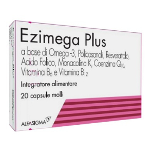 Ezimega plus integratore per il colesterolo e funzione cardiaca 20 capsule molli
