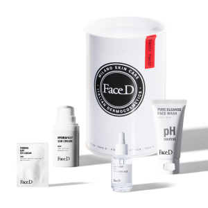 Face d cofanetto di natale 2023 hydra cleanse - pure cleanse detergente 15 ml + pure plump ha4 booster 30 ml + hydrafast crema spf15 15 ml + campioncino crema 1 ml