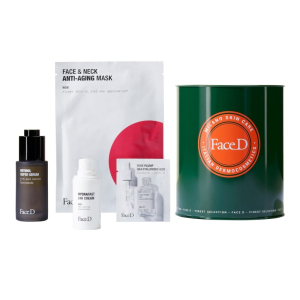 Faced cofanetto di natale 2024 pro age retinol kit - siero al retinolo 30 ml + crema hydra fast 24h spf15 15 ml + maschera antietà face & neck anti-aging