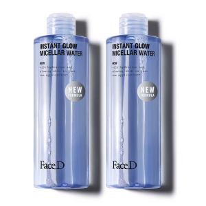 Faced instant glow acqua micellare idratante e struccante viso e occhi bipacco 2 x 400 ml