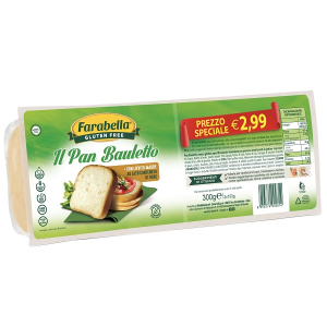 Compra Online farabella gluten free il pan bauletto promo 2 x 150 g senza lattosio, senza uova, senza alcol ogm e Trova l'offerta più bassa
