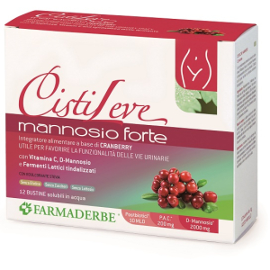 Farmaderbe cistileve mannosio forte integratore vie urinarie, 12 bustine