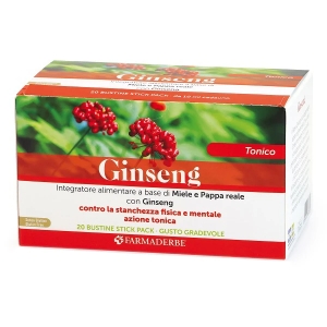 Compra Online Farmaderbe ginseng - integratore alimentare tonificante e ricostituente, 20 stick da 10 ml e Trova l'offerta più bassa