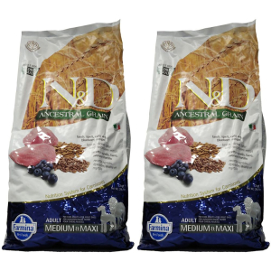 Compra Online farmina® n&d ancestral grain canine lamb & blueberry adult medium ma e Trova l'offerta più bassa