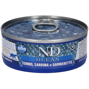Compra Online farmina n&d cat ocean sea bass & sardine shrimp 7x80 g e Trova l'offerta più bassa