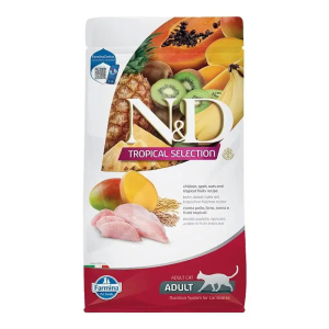 Farmina n&d cat tropical selection chicken per gatti adulti 4kg + 1kg omaggio russo mangimi