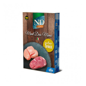 Compra Online farmina n&d natural meat duo menu cibo umido per gatti adulti 6 bustine e Trova l'offerta più bassa