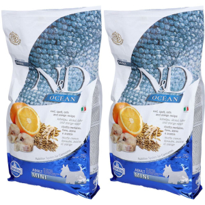 Compra Online farmina® n&d ocean cod, spelt, oats & orange adult mini set da 2 2x700 e Trova l'offerta più bassa