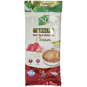 Compra Online Farmina n&d prime adult healthy & delicious cream con pollo e tonno 60 e Trova l'offerta più bassa