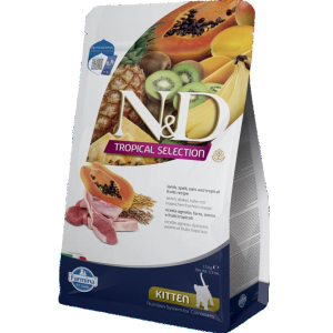 Farmina n&d tropical selection crocchette per gattini agnello farro av