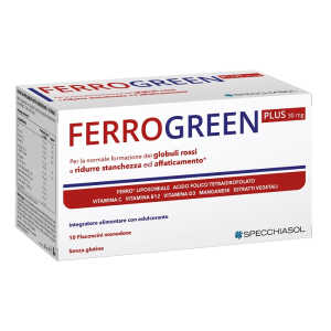 ferrogreen plus ferro+ 10x8ml bugiardino cod: 973498520 