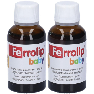 Compra Online ferrolip baby gocce gusto pesca 2x30 ml orali e Trova l'offerta più bassa
