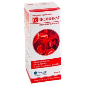 Ferronorm integratore tonico che potenzia l'assorbimento del ferro soluzione orale 60ml