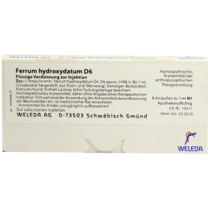 ferrum hydroxydatum d6 8f 1ml bugiardino cod: 801341583 