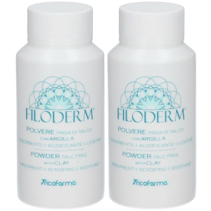 Compra Online filoderm® polvere priva di talco set da 2 2x75 g e Trova l'offerta più bassa