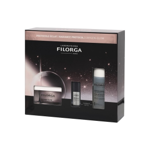 Filorga protocollo luminosità cofanetto con oxygen glow crema 50 ml + ncef-revitalize serum 5 ml + soluzione micellare 50 ml - idea regalo beauty
