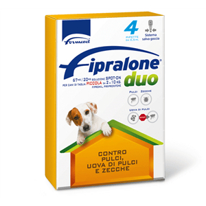 fipralone duo 4 pipette 67 mg / 20 mg cani bugiardino cod: 104828049 