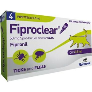 fiproclear spot-on 4 pipette 50 mg gatti bugiardino cod: 104506047 