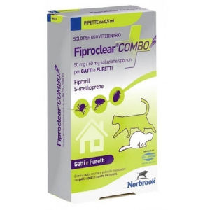 fiproclear combo gatto 1 pipetta 50 mg / 60 bugiardino cod: 105009017 