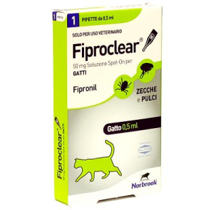 fiproclear spoton 1 pipette 50 mg bugiardino cod: 104506011 