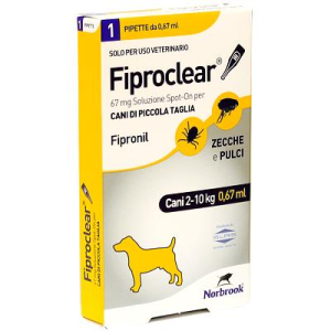 fiproclear spot on 1 pipette 67 mg cani bugiardino cod: 104506148 