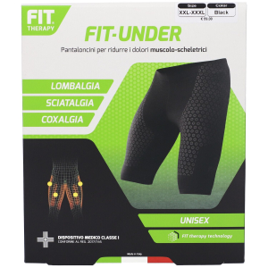 Fit therapy under pantaloncino colore nero taglia xxl-xxxl 1 pz fa