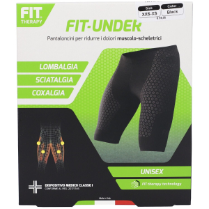 Fit therapy under pantaloncino colore nero taglia xxs-xs 1 pz fasc