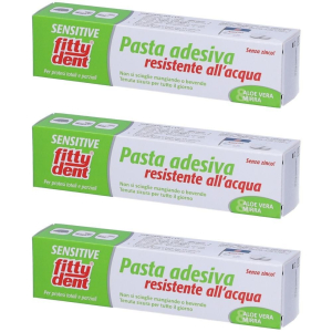 Compra Online fittydent sensitive pasta adesiva con aloe vera 40 g 3x40 g crema e Trova l'offerta più bassa