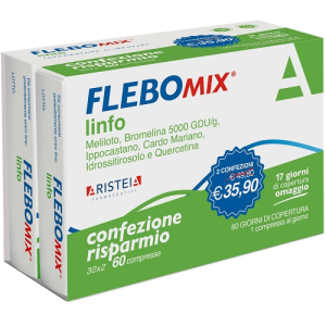 Compra Online flebomix linfo integratore per la circolazione e il drenaggio dei liquidi bipack 2 x 30 compresse e Trova l'offerta più bassa