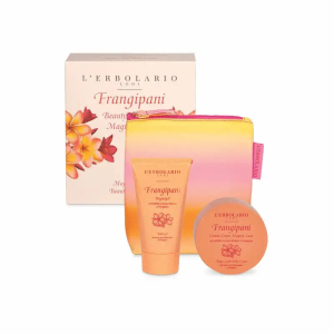 Frangipani beauty pochette magica luce 1 bagnogel 75 ml + 1 crema corpo 75 ml edizione limitata