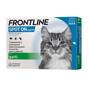 frontline spot-on 4 pipette gatto bugiardino cod: 103028041 