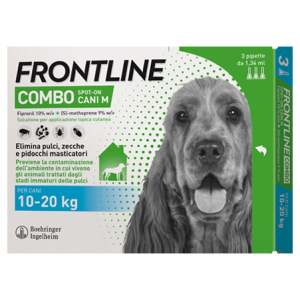 frontline combo 3 pipette 10-20 kg cani bugiardino cod: 105357014 