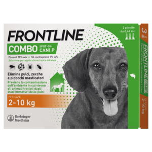 frontline combo 3 pipette 2-10 kg cani bugiardino cod: 105357026 