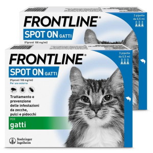 Compra Online frontline spot on gatti 2x3 pipette, antiparassitario per gatti, contr e Trova l'offerta più bassa