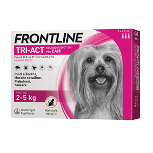 frontline tri-act spot-on 3 pipette 0,5 ml bugiardino cod: 104672023 