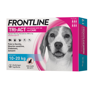 frontline tri-act 6 pipette cani da 10-20 kg bugiardino cod: 104672098 