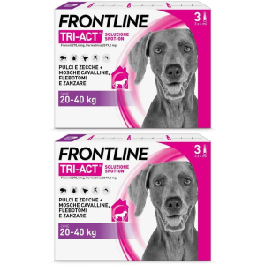 Compra Online frontline tri-act x3 pipette, antiparassitario per cani (20-40kg) cont e Trova l'offerta più bassa