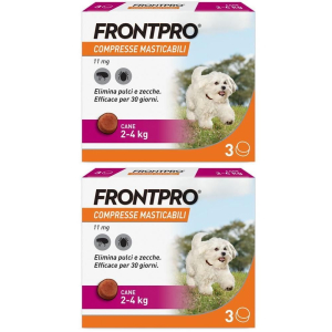 Compra Online frontpro x3 compresse masticabili, antiparassitario per cani (2-4kg) c e Trova l'offerta più bassa