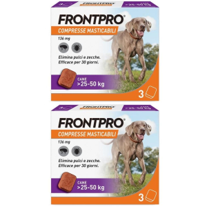 Compra Online frontpro x3 compresse masticabili, antiparassitario per cani (25-50kg) e Trova l'offerta più bassa