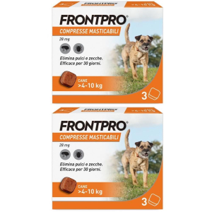 Compra Online frontpro x3 compresse masticabili, antiparassitario per cani (4-10kg) e Trova l'offerta più bassa