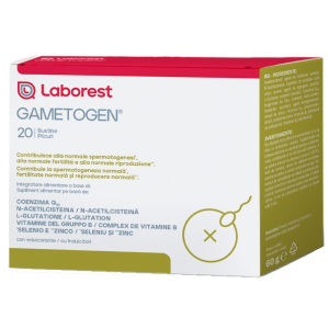 Gametogen 20 buste integratore alimentare che favorisce l’omeostasi e il naturale equilibrio delle vie riproduttive.